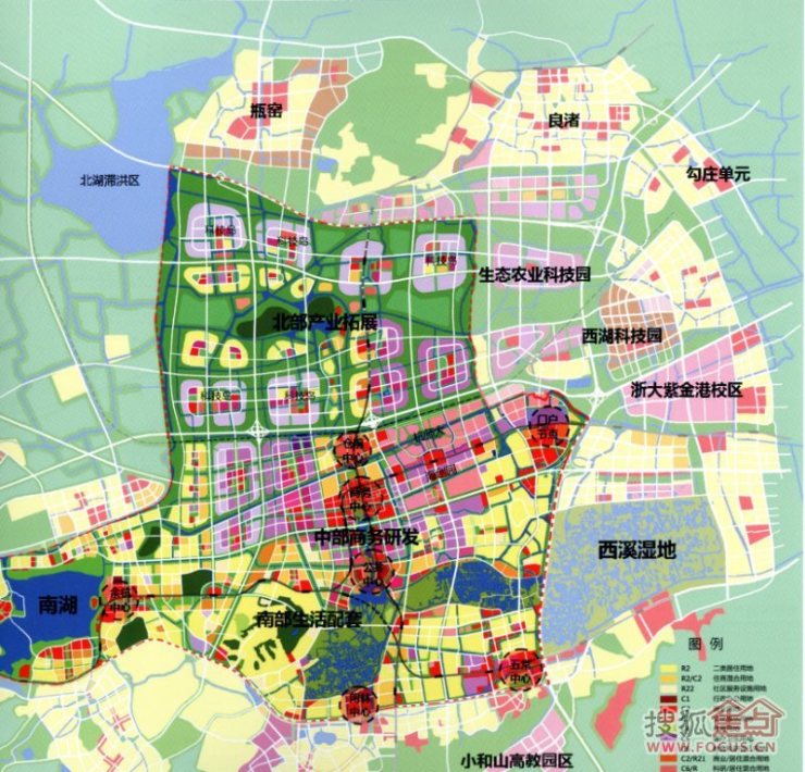 图:杭州未来科技城仓前中心要建5号线,3号线,新增轨道线(通良渚文化村