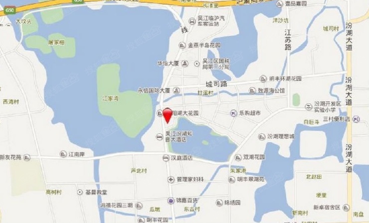 吴江汾湖位于上海g50——延安路高架这一聚焦上海经济,文化核心