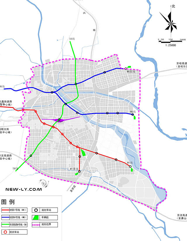 图片:通州区新城规划图 北京空间结构图