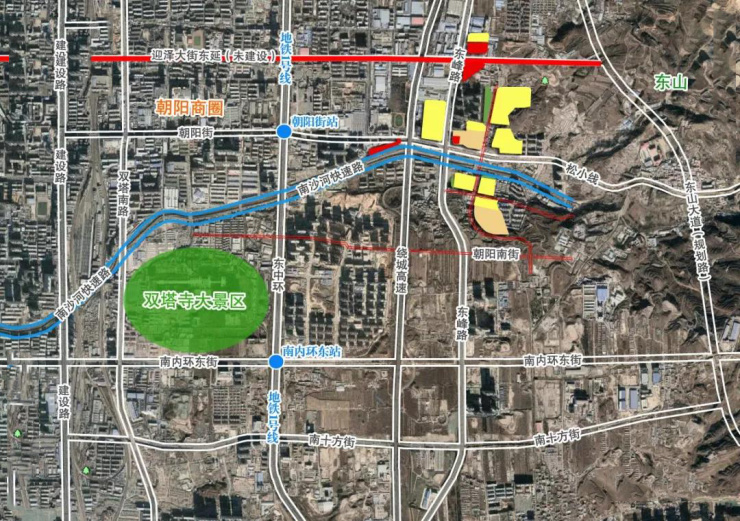 迎泽大街东延将建红线宽度70米主干道松庄城改用地方案中现身
