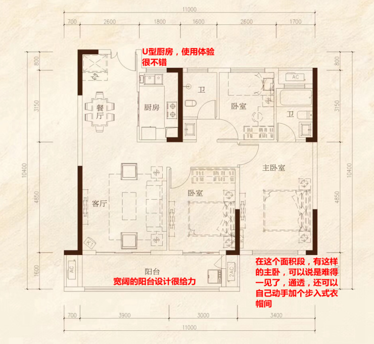 8,9栋03号户型,建筑面积112平