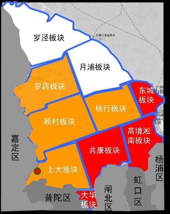 作为静安区的邻居,同时拥有1,3,7号线的宝山早就发展在其他上海近郊
