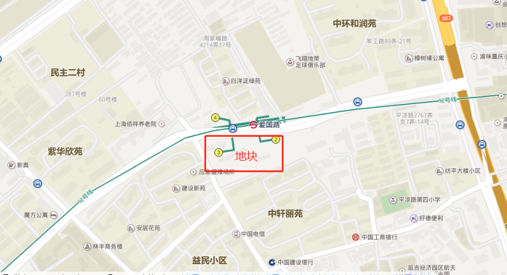 白洋淀路,南至:h3-12地块,西至:中轩丽苑居民小区,北至:长阳路杨浦区