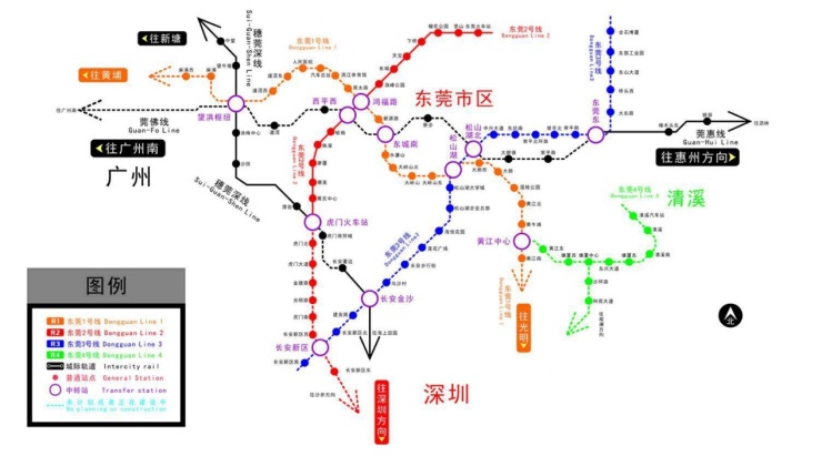 4km,设站27座 其中城市轨道交通换乘车站5座 途经麻涌,望牛墩,洪梅