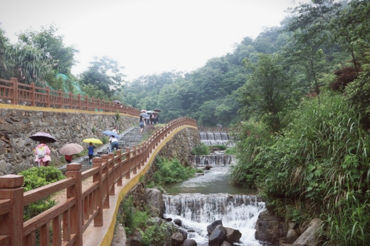 这一次 大家来到了风景秀丽的湾里 在明清园,梅岭风景区,度