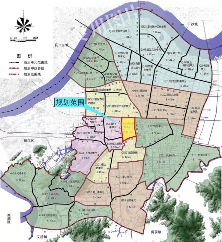 萧山中心城区详细规划公示你家在范围里面吗