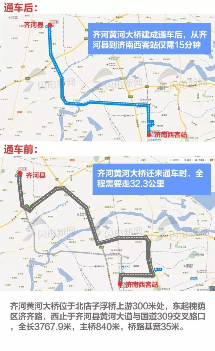 齐河黄河大桥5月16日通车,而且将对,济南两地的鲁n,鲁a,鲁o,鲁w