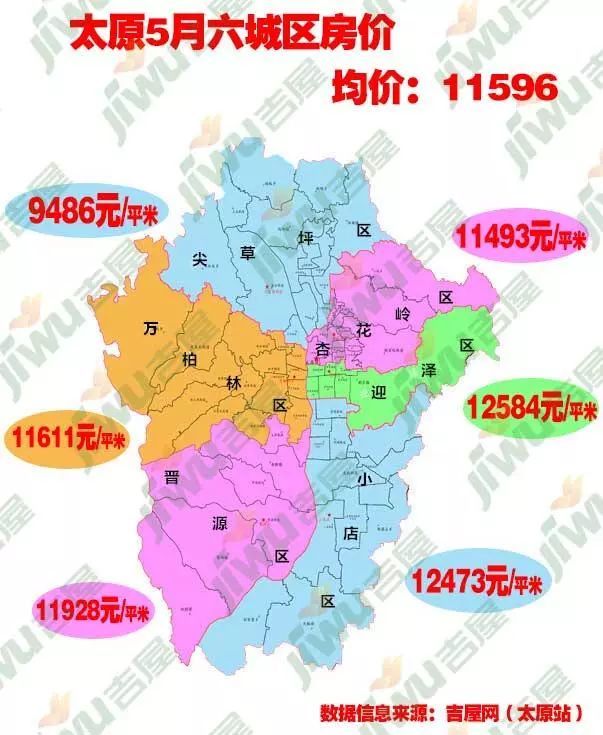 太原最新5月六城区房价地图公布!涨!涨!涨!