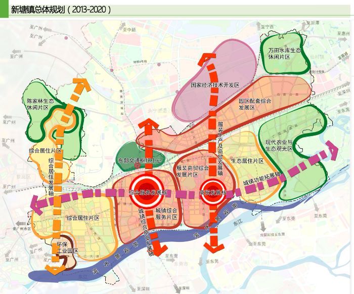 规划有铁路7条,城际轨道5条,地铁7条,是广州向东布局大湾区要