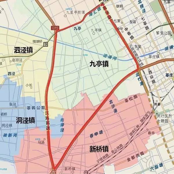 外环绿带上的一颗"翡翠" 以九亭区域为主 打破镇域边界 地处泗泾镇