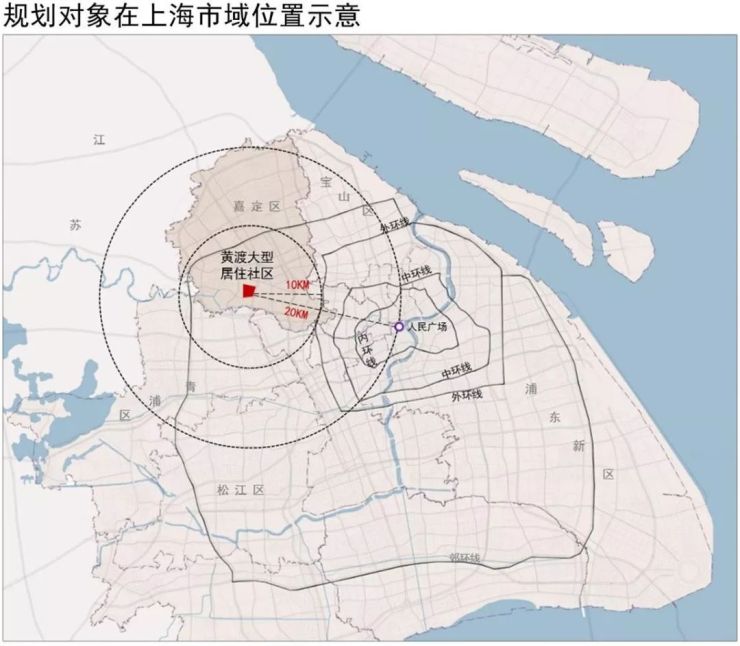 规划范围 黄渡新镇大型居住社区二期位于嘉定区安亭镇,黄渡新镇的