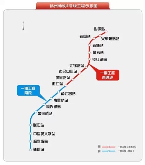 杭州地鐵4號線預計於2015年1月4日試運行