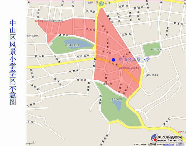 图2009年版大连市中小学学区划分