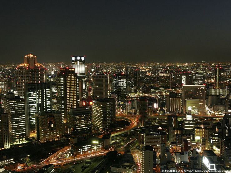 图片:日本第三大城市大阪市中心---梅田地区远
