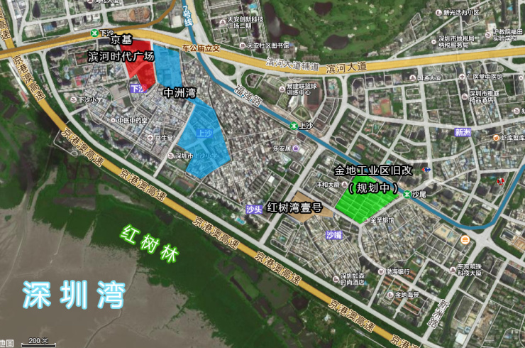 踩盘路线:中洲湾