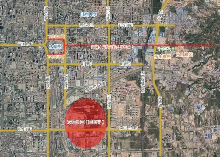 而且周边道路相互联通,东山片区人民直达迎泽大街更加便捷,更为迅速的