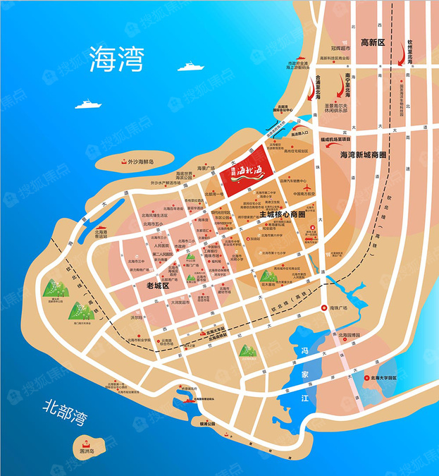 北海市楼盘分布图图片