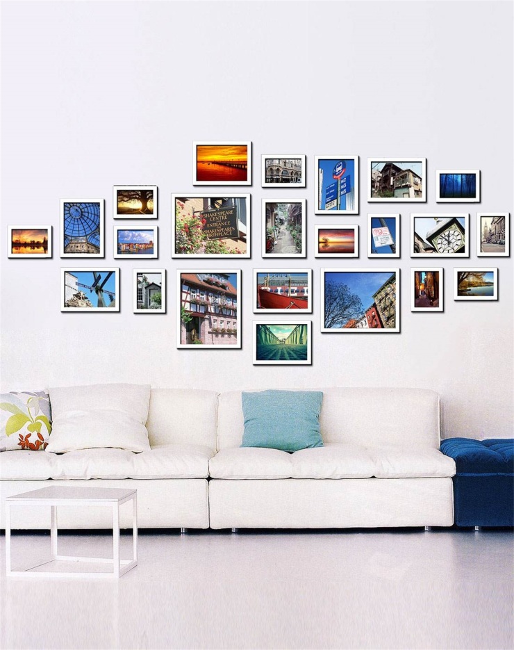 自从学了组合创意照片墙完胜别人家客厅背景墙简单方便易上手