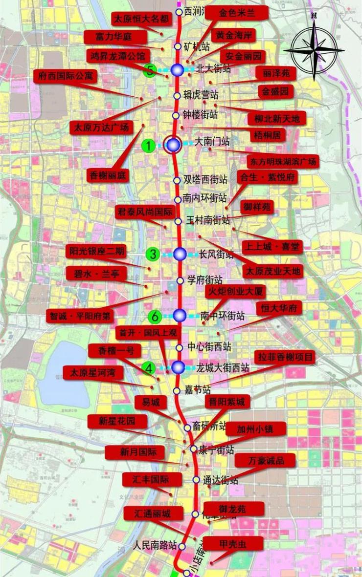 太原地铁2号线:大南门站完成封顶 沿线潜力盘1万/㎡起!