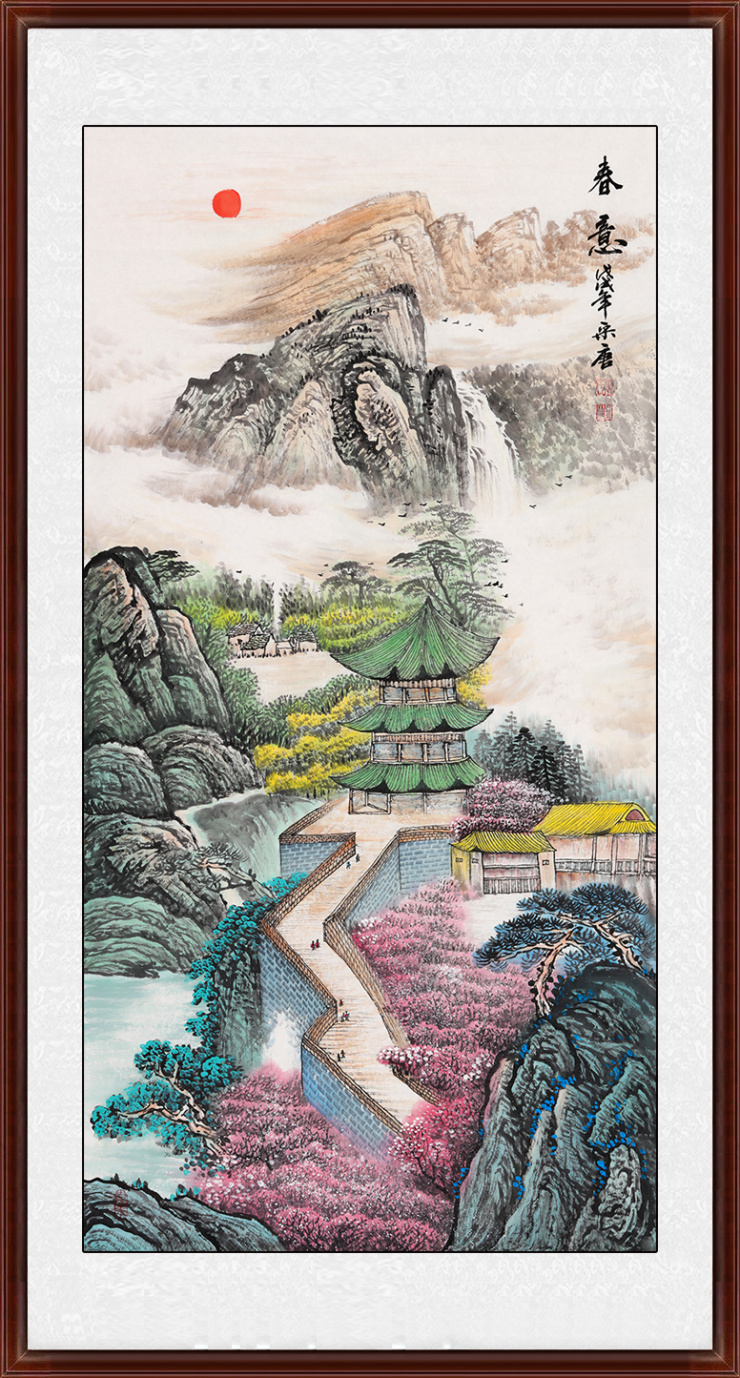 2,宋唐较新四尺竖幅国画《春意》【作品来源:易从网】宋唐老师较新