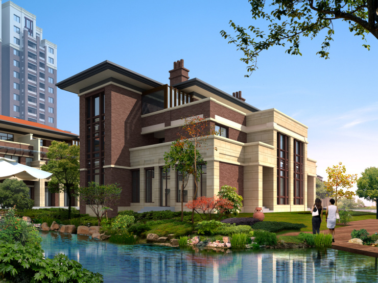 蓝城于平原新区力作,桃源春晓,风景别墅,150平170万起.