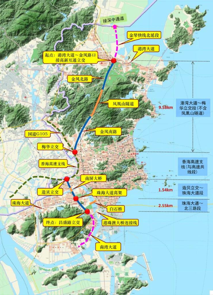 15日洪鹤大桥金琴快线开通珠海隧道也将举行动工仪式