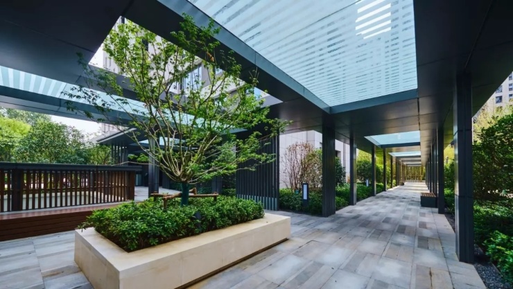 正弘府雅致风雨连廊细节致敬人生