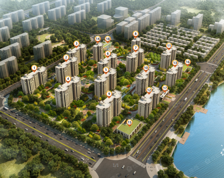 总价198万买顺义中建十里湖光两居