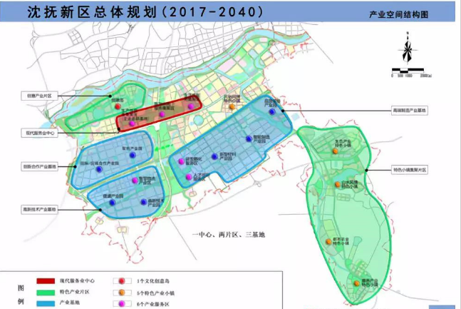 沈撫新區規劃圖(圖據網絡)