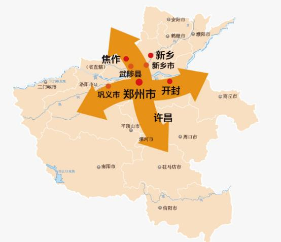 郑北新区位于黄河北岸武陟县,地处中原城市群核心区位,处在郑州,焦作
