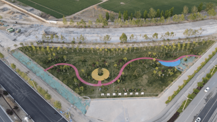 清苑5万平方米的体育公园建设正酣 预计6月完工
