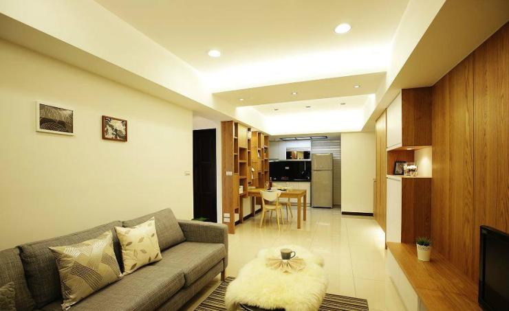 40平方米现代简约单身公寓客厅装修效果图