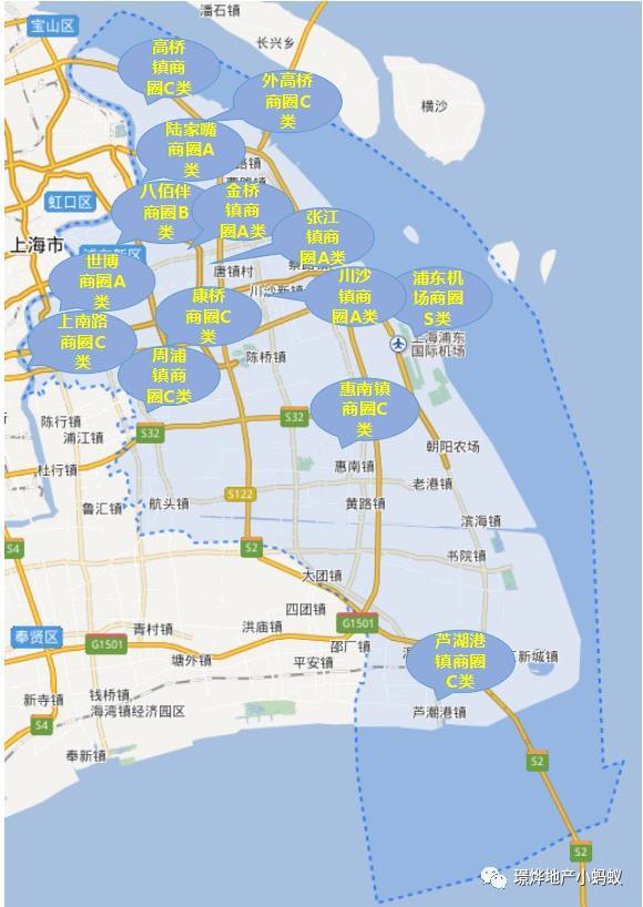 上海浦东新区位置地图图片