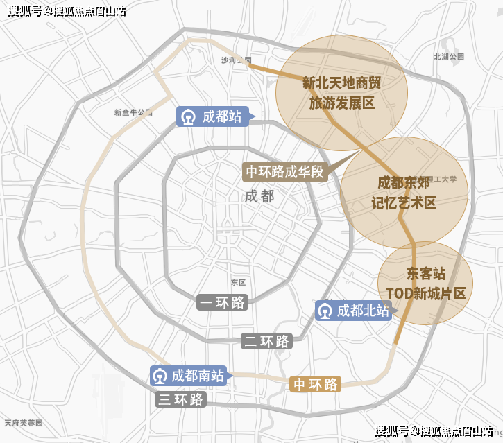 三,區域價值【成華區】位於成都的東北方向,是主城區幅員面積最大區