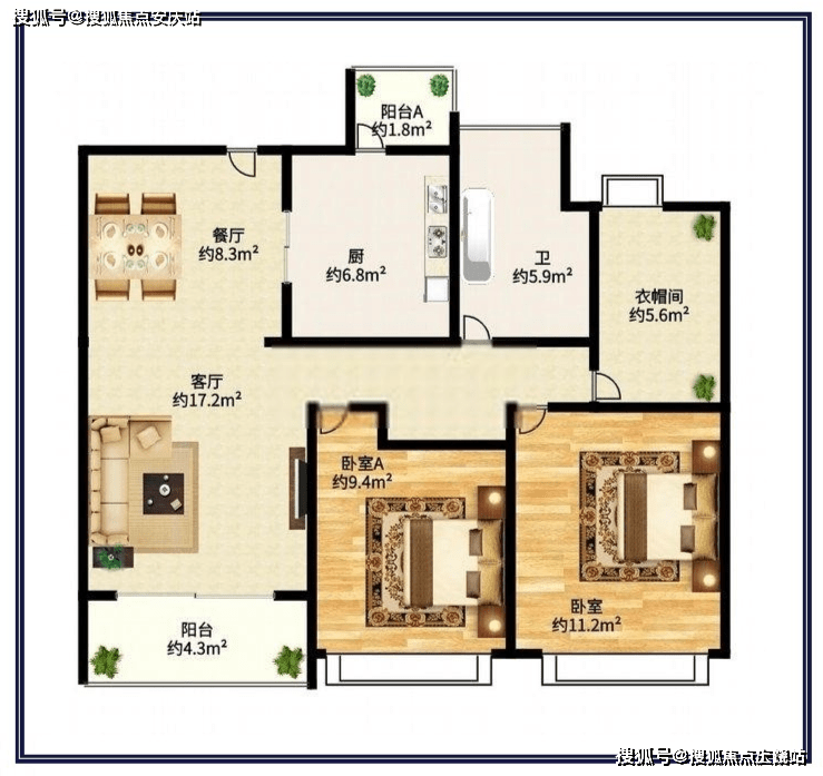 中粮海景壹号391户型图片