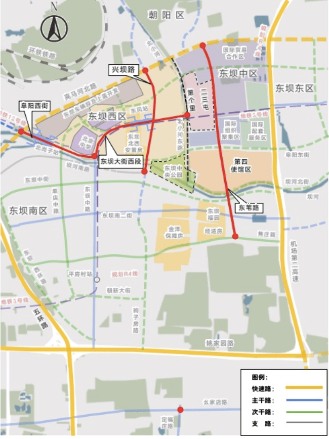 北京朝阳东坝地区将添4条交通联络线