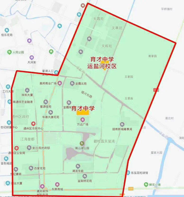 最新图解通州城区学校施教区范围你看懂了嘛