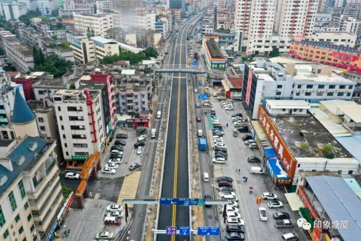 塘厦大道立交桥通车!东侧辅道将围蔽施工