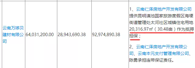 (部分土地被抵押)2011年,仁泽地产行贿云南物流集团原党委书记周少方