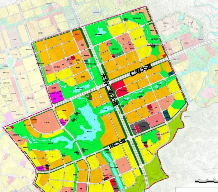 仁寿城北新城控规图 城北新城是仁寿全力打造的新城区,规划中指出