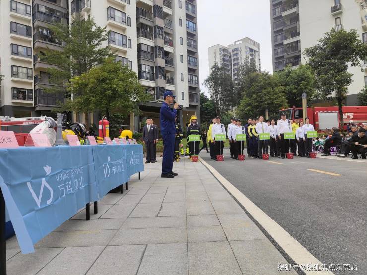 东莞市消防救援支队麻涌大队相关负责人,大步社区代表,万科物业相关