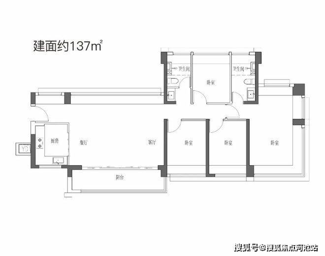 【鸿荣源珈誉玖玺】约124-137-166-199㎡臻奢四房南北通透,3.15米层高-河池搜狐焦点