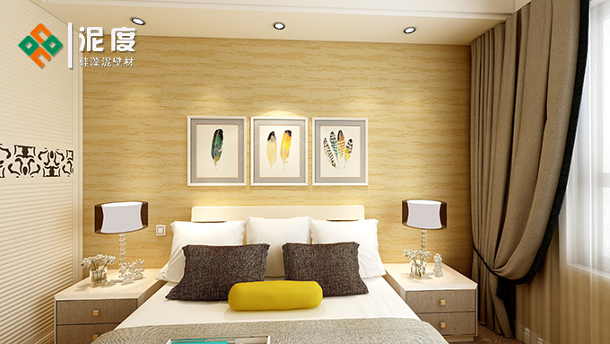硅藻泥卧室装修效果图 ; 5个硅藻泥肌理款式