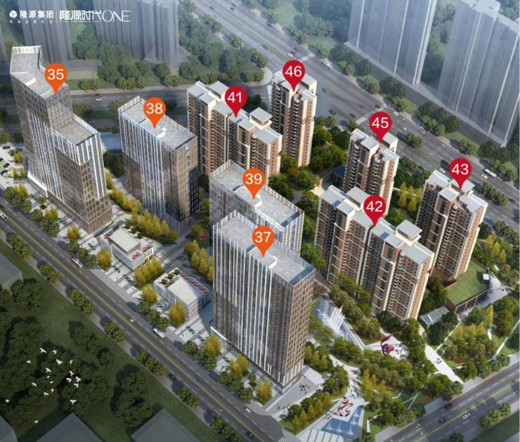 营销中心-隆源时代ONE公寓丨约50-85㎡丨通双气丨地址丨大型社区