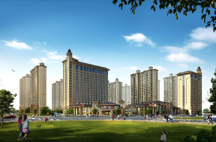 渭南建国饭店工程主体结构封顶明年5月全面营业