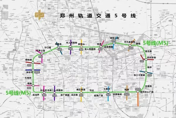 2号线一起,在绿城形成十字 环线的地铁网络,极大改善郑州的公共交通
