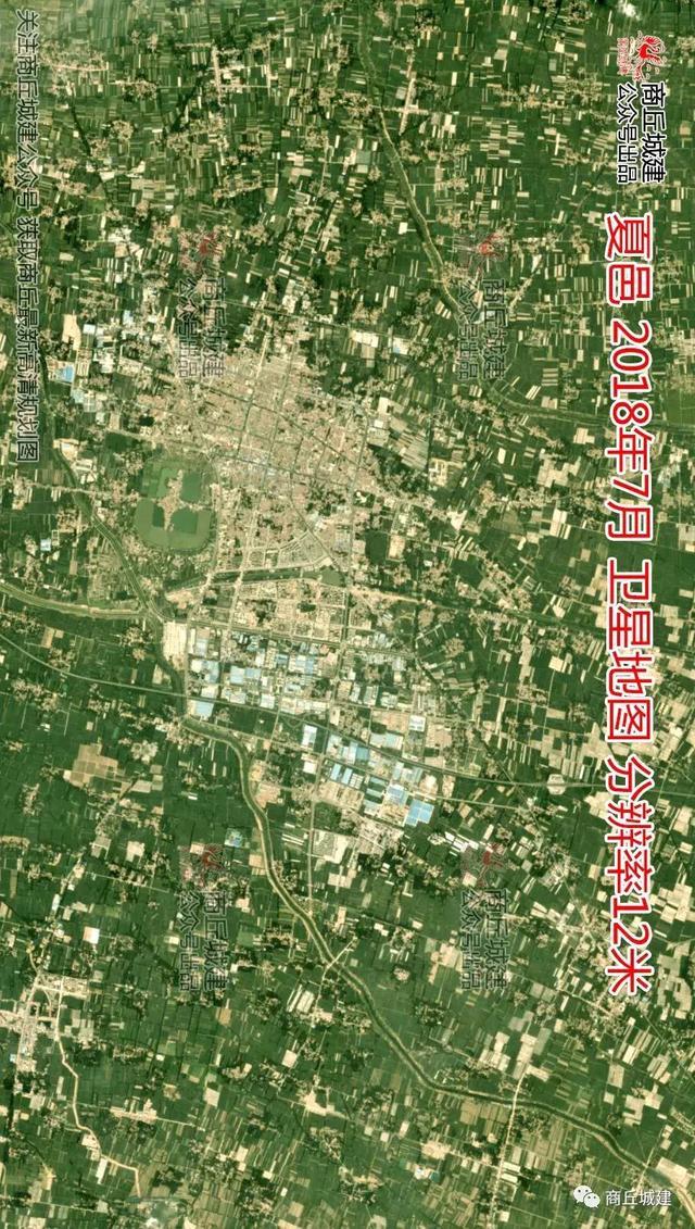 商丘民權睢縣柘城寧陵虞城夏邑永城2018年7月衛星地圖