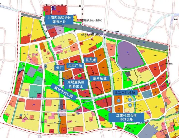 最新中海中环联合体真如红旗村巨无霸地块项目规划设计方案公示