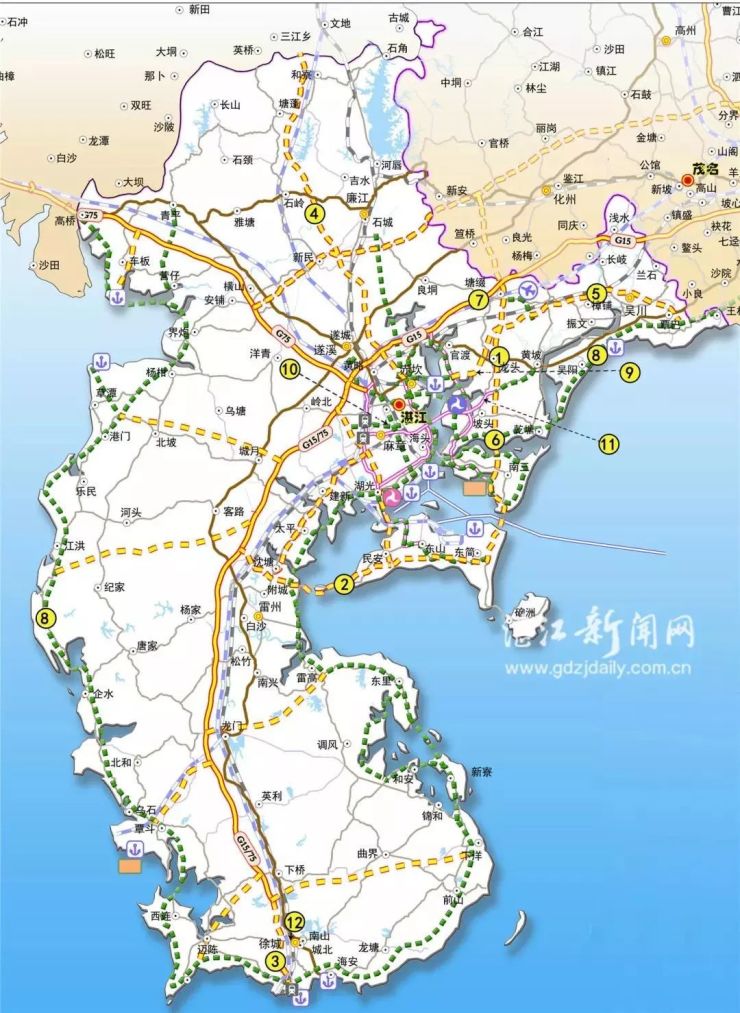 徐聞港進港公路 改擴建工程累計完成投資達75% 廣東濱海旅遊公路 湛江