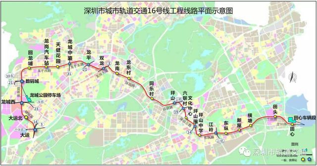 深圳地铁14、16号线站点具体位置公布,坪山有